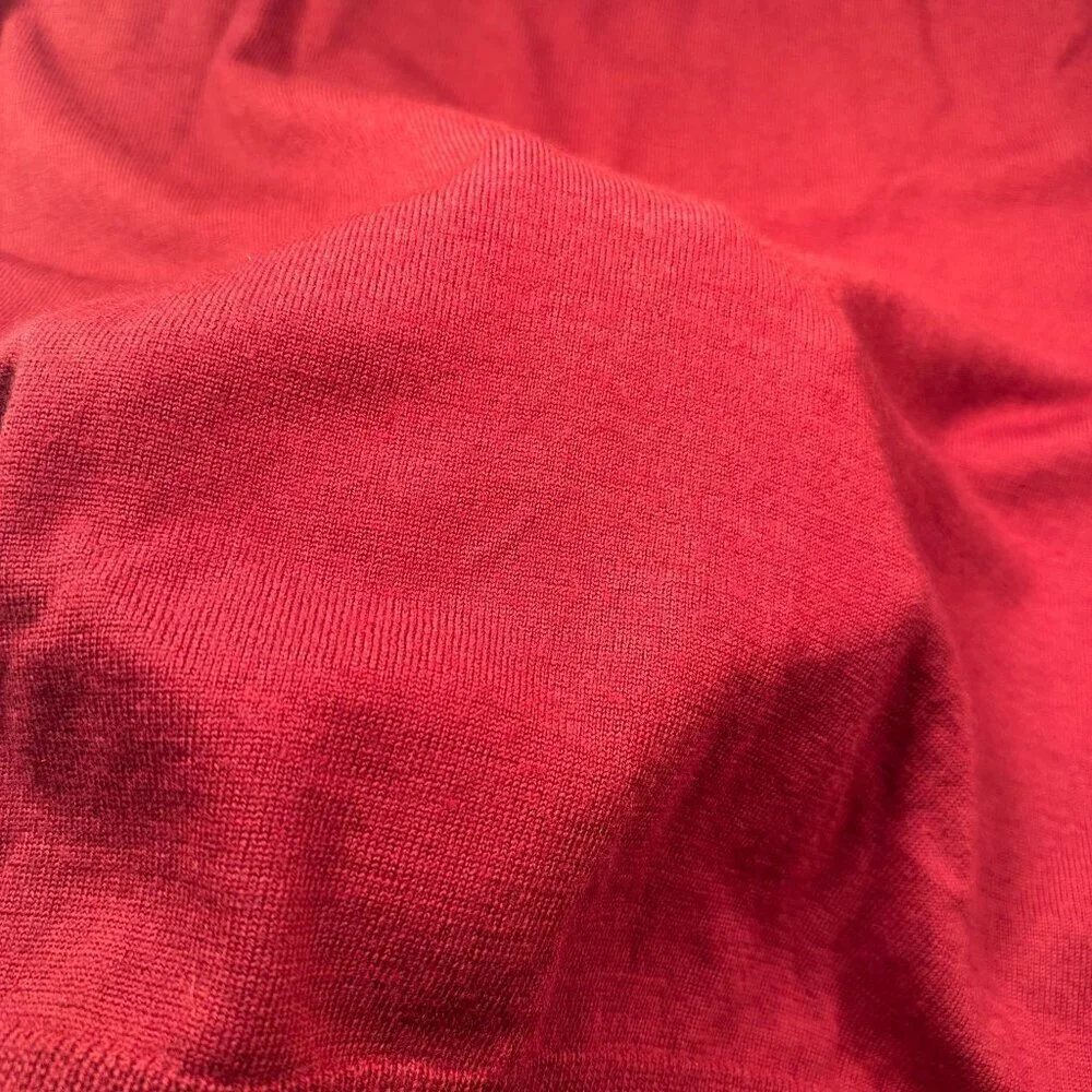 J Crew Extra Sweater Mens Fine Merino Wool V Neck Long Sleeves Ribbed Hem Cuffs